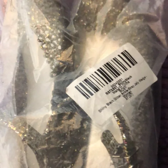 ✨🌈Colourful Glitter on Transparent Black Jelly Wedge (37) - Picture 9 of 9